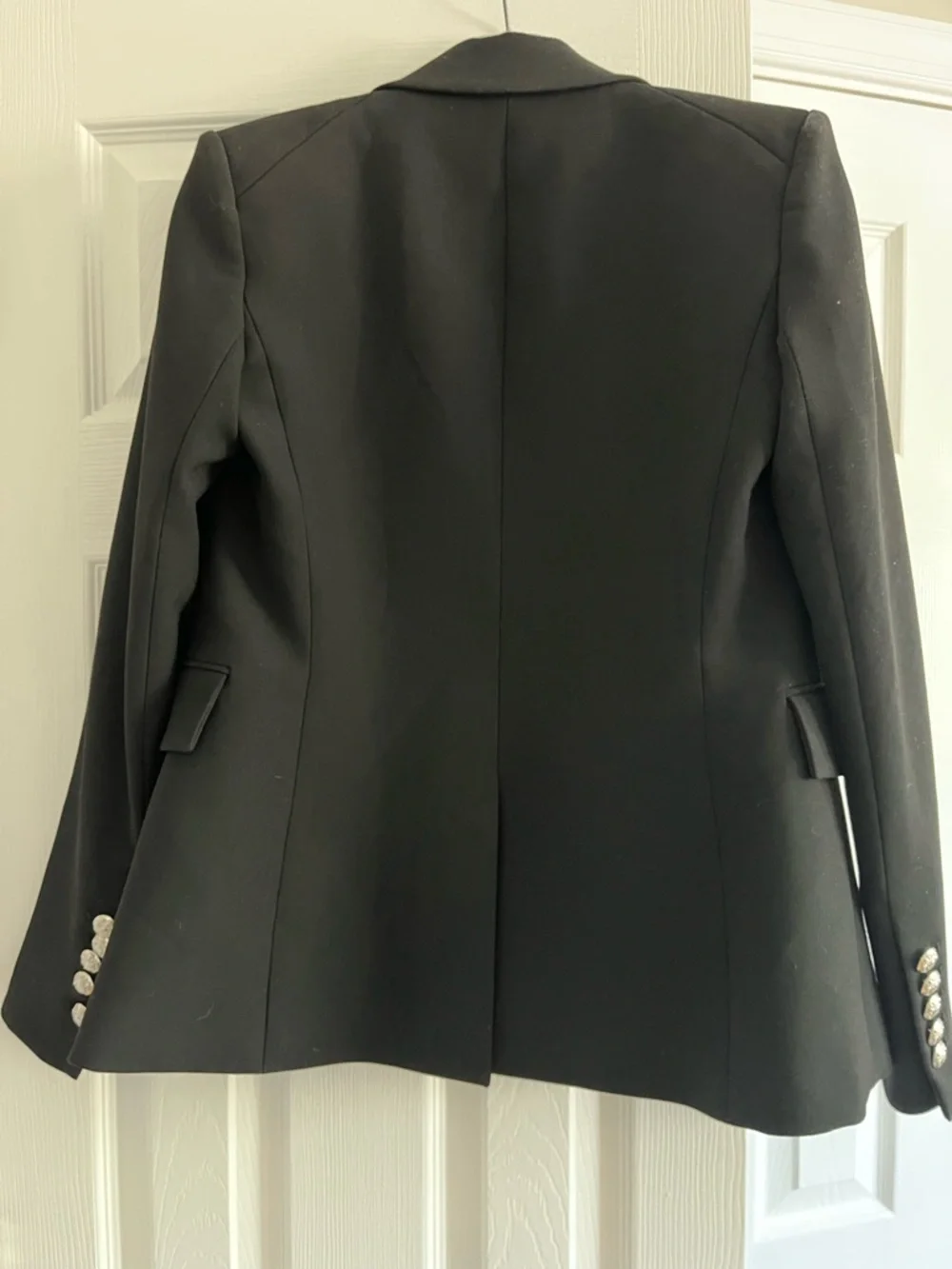 Veronica Beard Miller Blazer Black Silver Buttons size 2 - Picture 4 of 6